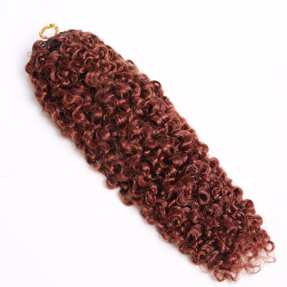 Crochet Hair Dark Auburn Human Hair Extensions