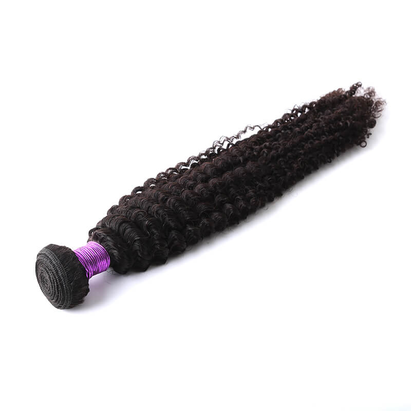 Human Hair Weave Kinky Curly Hair Weft 1 Bundle