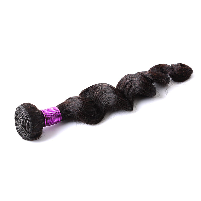 Human Hair Weave Loose Wave Hair Weft 1 Bundle