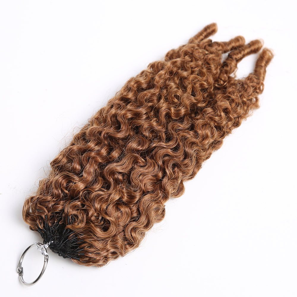 Crochet Hair Light Auburn Human Hair Extensions