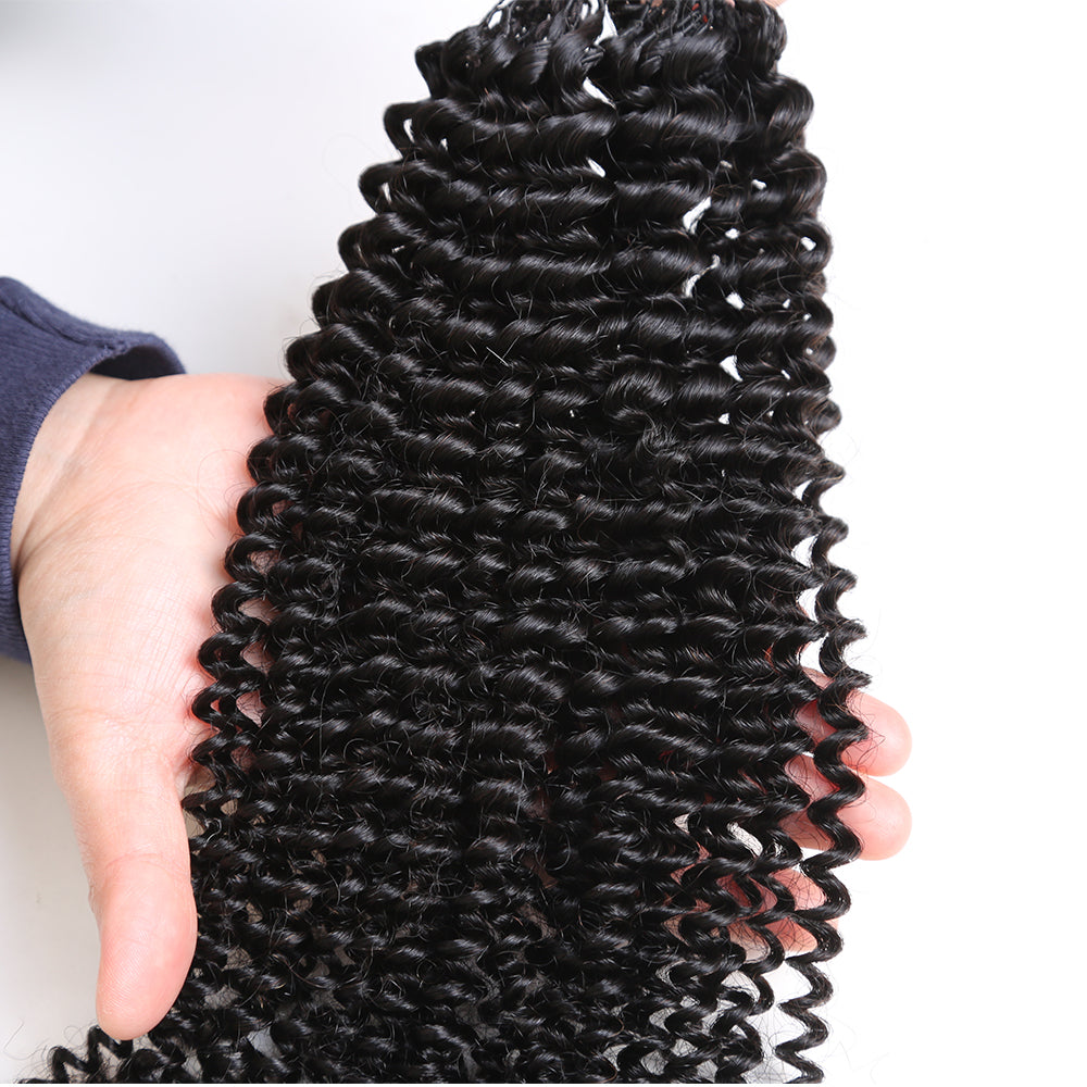 Real Human Hair Kinky Curly Crochet Braiding Hair