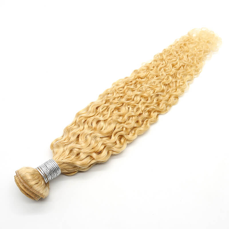 Blonde 613 Hair Weave Curly Hair Bundle 1PC