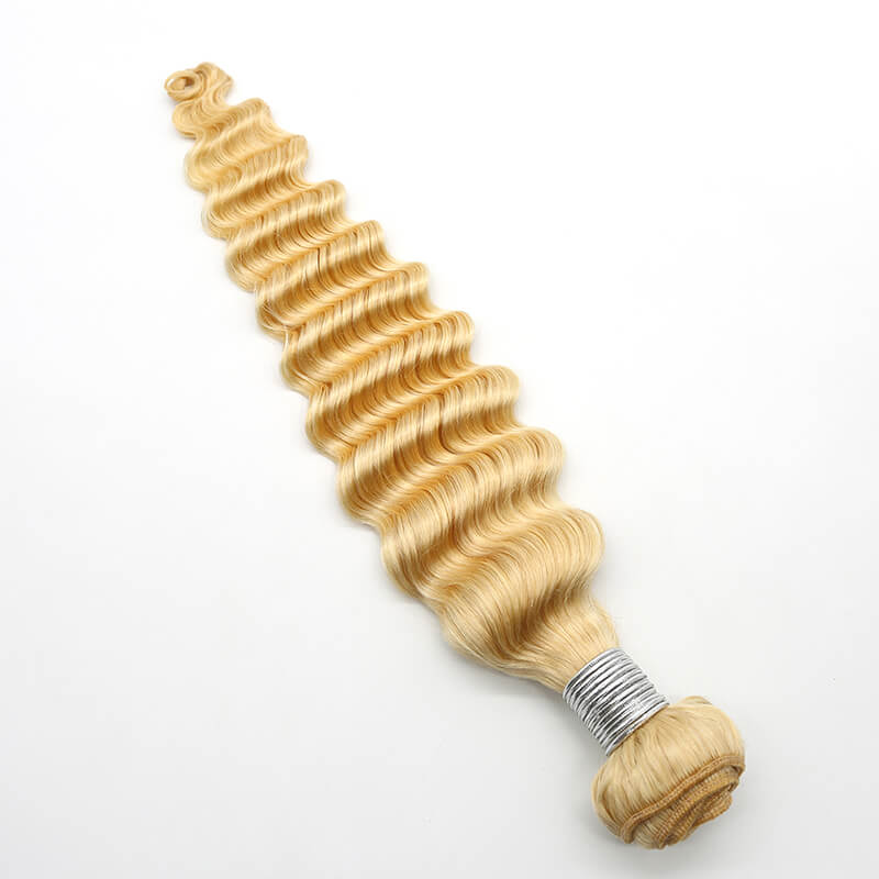 Blonde 613 Hair Weave Deep Wave Hair Bundle 1PC