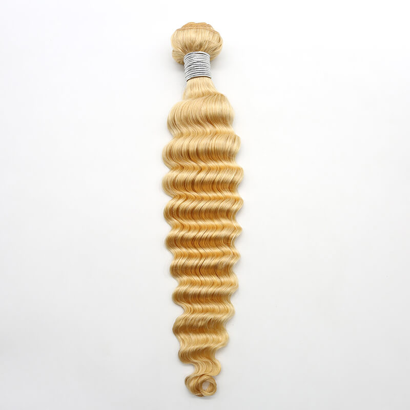 Blonde 613 Hair Weave Deep Wave Hair Bundle 1PC