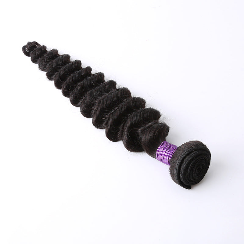 Human Hair Weave Deep Wave Hair Weft 1 Bundle