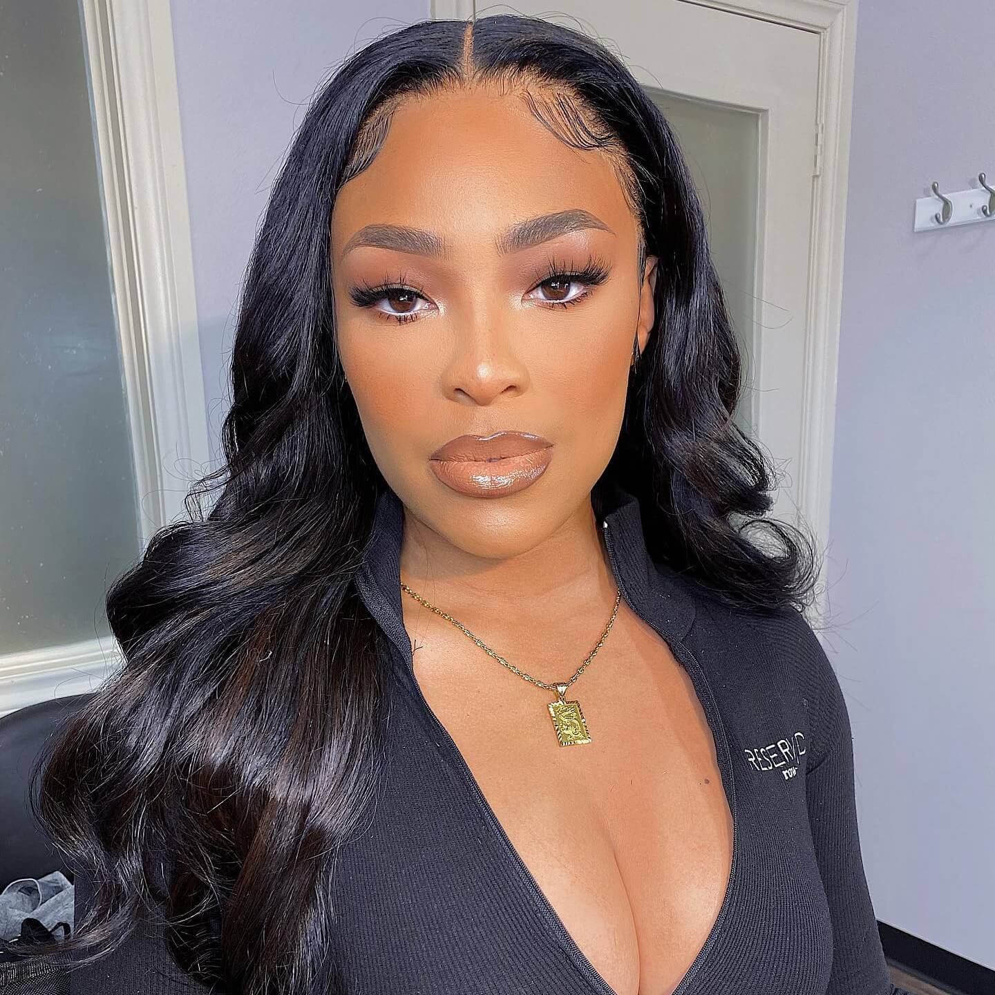 Full lace wig wavy human hair wig
