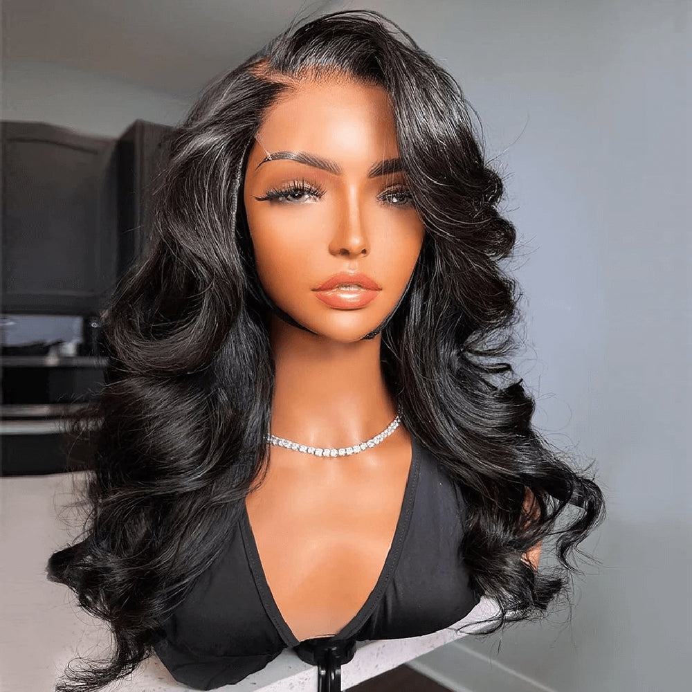 glueless 5x5 hd lace wigs body wave human hair