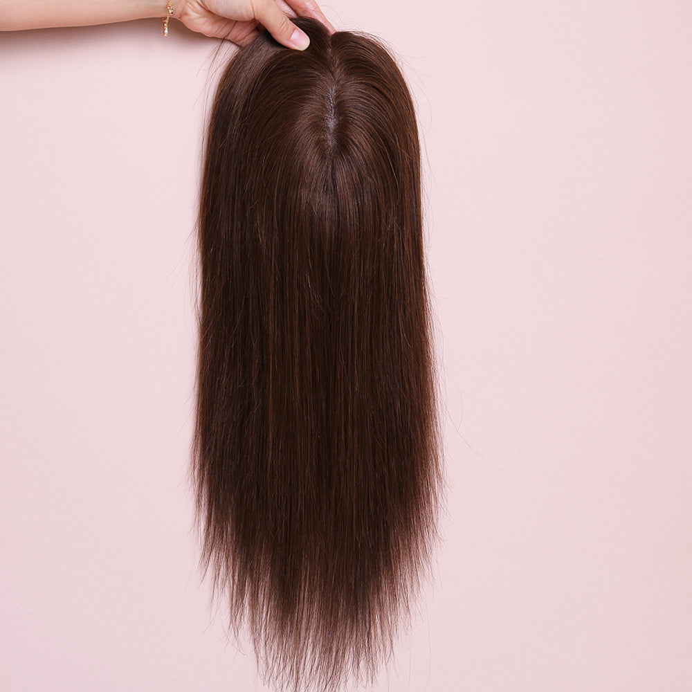 Realistic Brown Topper Hair Human Hairpiece For Women Hair Loss