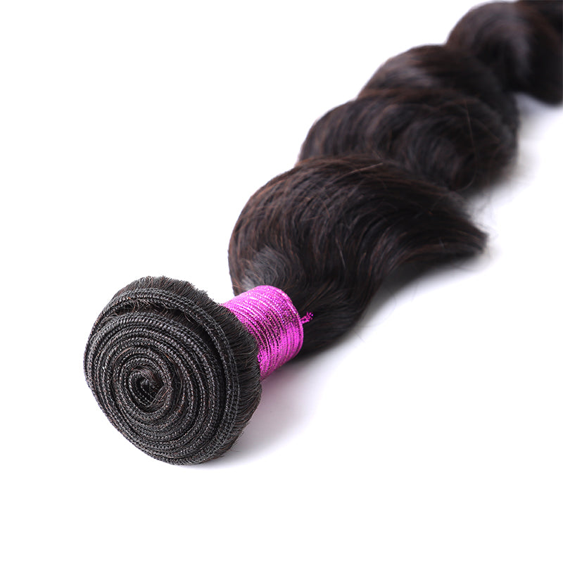 Human Hair Weave Loose Wave Hair Weft 1 Bundle