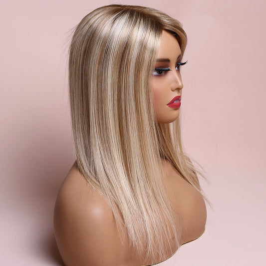 Highlight Blonde Topper Hair Human Hairpiece For Women Hair Loss