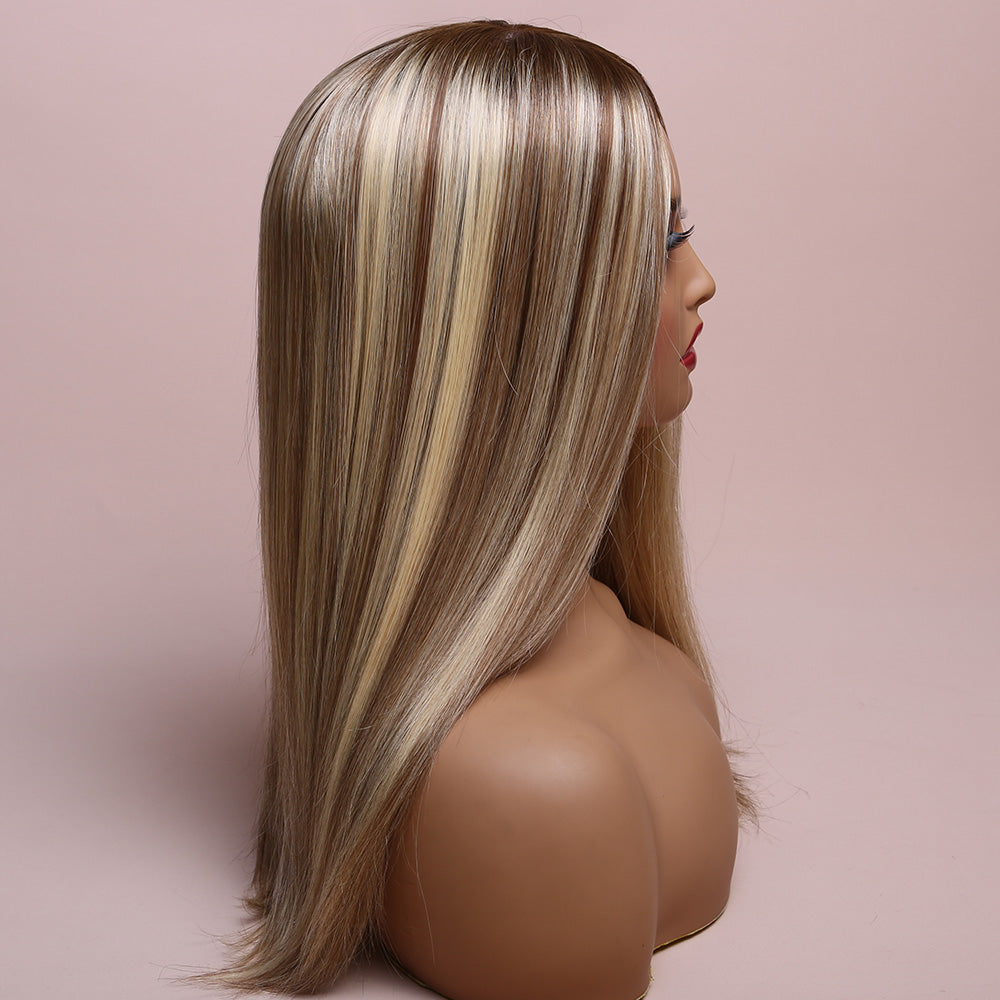 Silk Base Highlight Blonde Topper Hair Human Hairpiece For Women Hair Loss