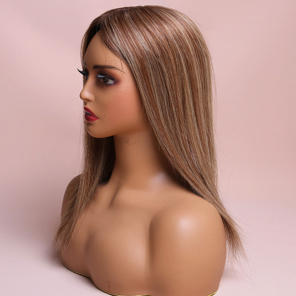 Highlight Topper Hair Human Hairpiece For Women Hair Loss