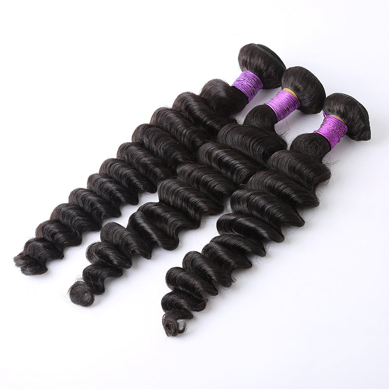 Human Hair Weave Deep Wave Hair Weft 1 Bundle