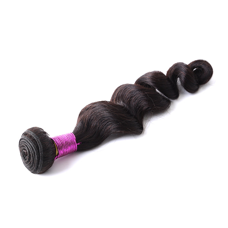 Human Hair Weave Loose Wave Hair Weft 1 Bundle