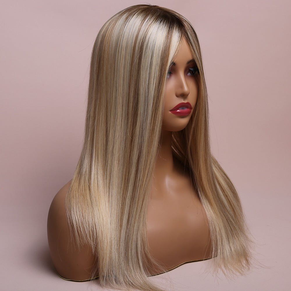 Silk Base Highlight Blonde Topper Hair Human Hairpiece For Women Hair Loss