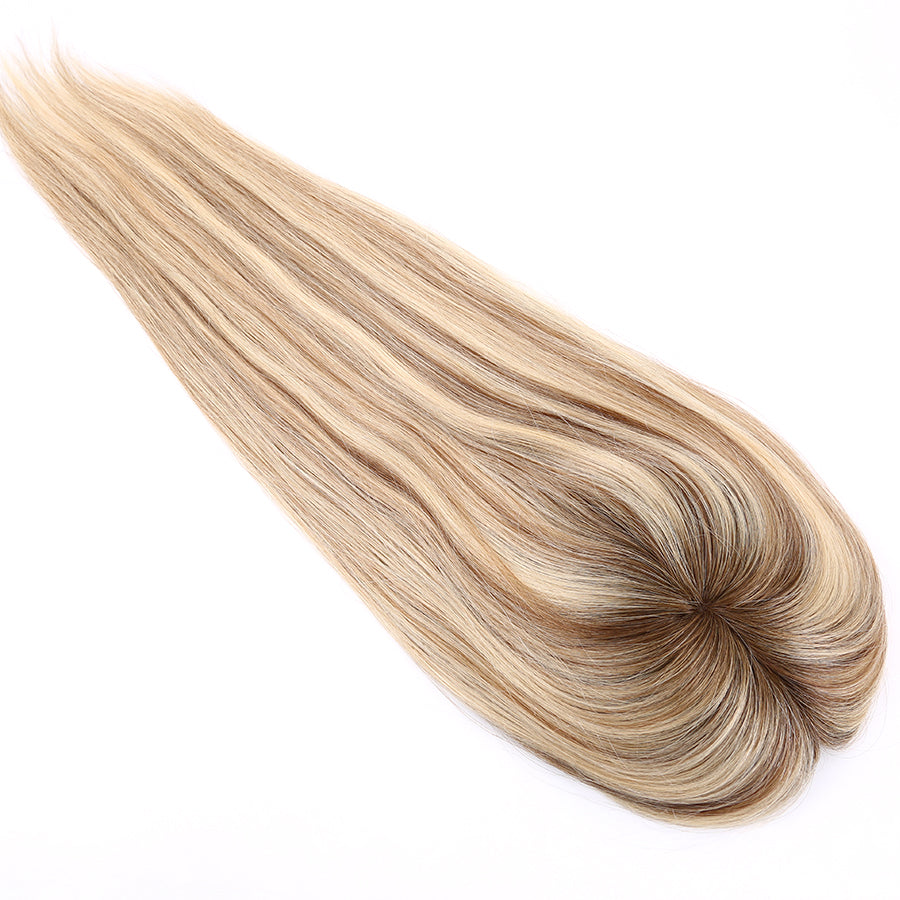 Lady's Mono Topper Human Hair Straight with Pu Around 3x5" & 5.5x6"