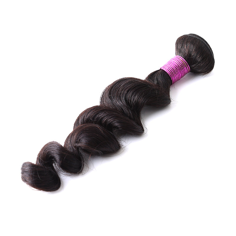 Human Hair Weave Loose Wave Hair Weft 1 Bundle