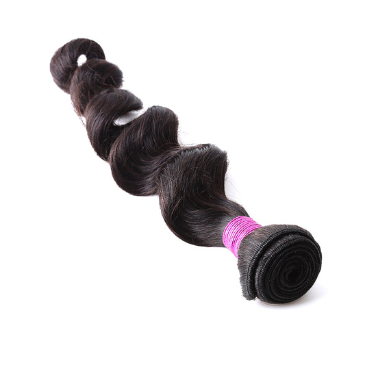 Human Hair Weave Loose Wave Hair Weft 1 Bundle