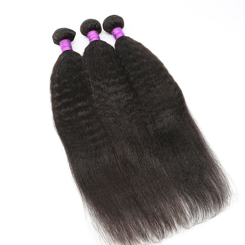 Human Hair Weave Kinky Straight Hair Weft 1 Bundle