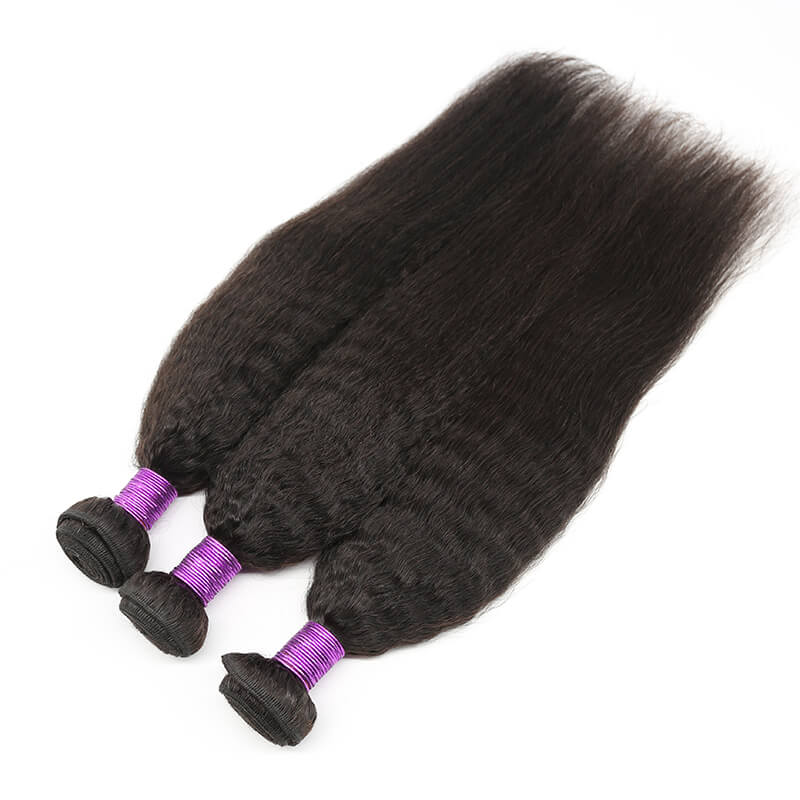 Human Hair Weave Kinky Straight Hair Weft 1 Bundle