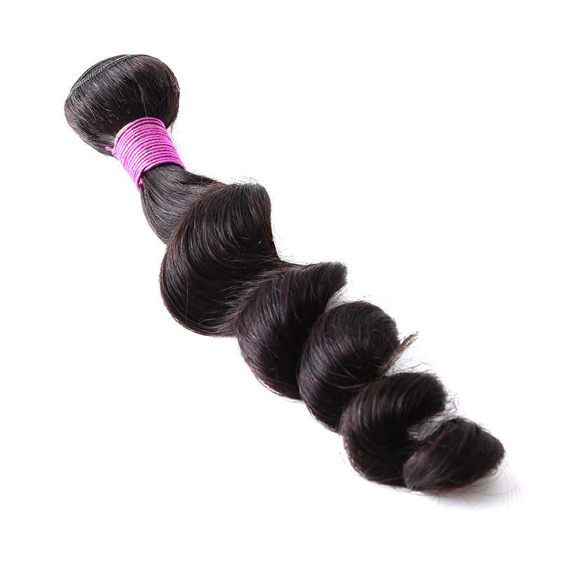 Human Hair Weave Loose Wave Hair Weft 1 Bundle