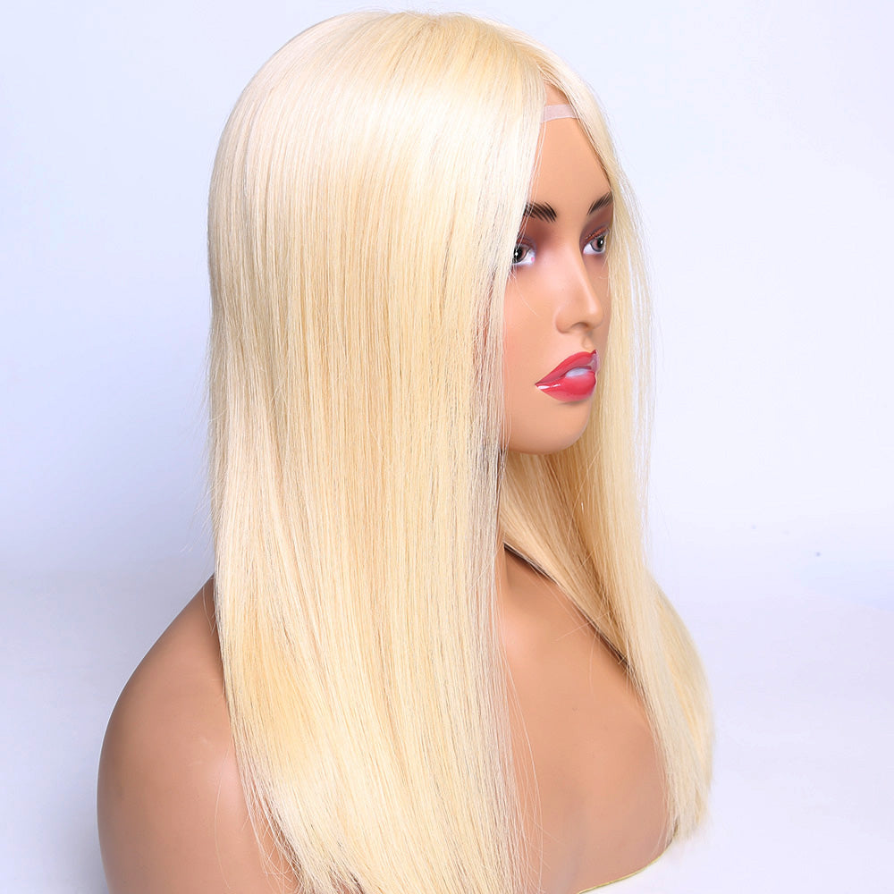 Human Hair Medical Wig Blonde 613 Silicone Hair Wigs For Alopecia and Chemo Hair Loss