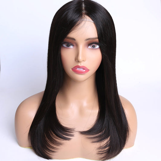 Human Hair Medical Wig Full Lace Silicone Virgin Hair Wigs For Alopecia and Chemo Hair Loss