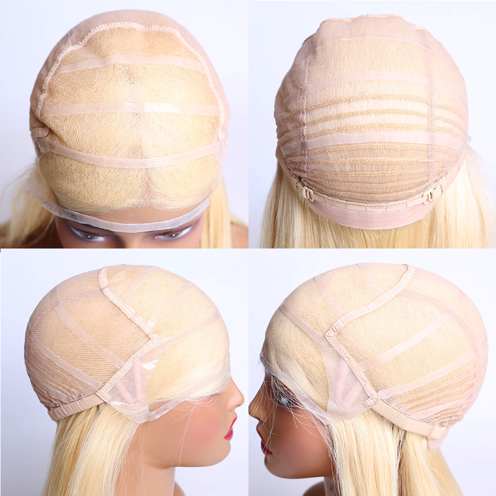 Human Hair Medical Wig Blonde 613 Silicone Hair Wigs For Alopecia and Chemo Hair Loss