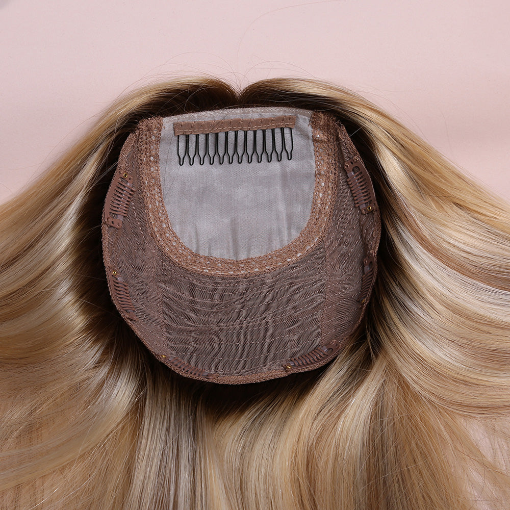 Silk Base Highlight Topper Hair Human Hairpiece For Women Hair Loss