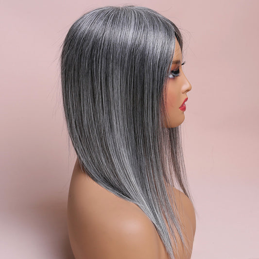 Grey Topper Hair Human Hairpiece For Women Hair Loss