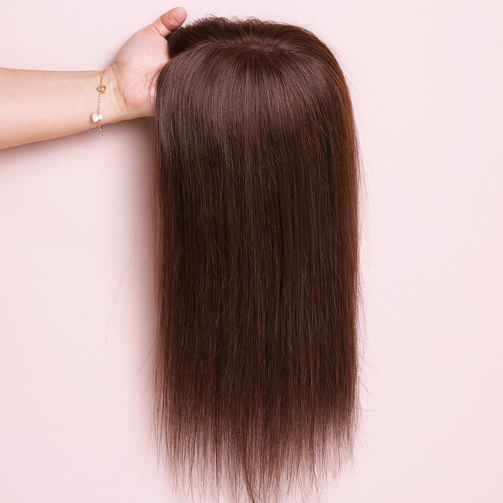Realistic Brown Topper Hair Human Hairpiece For Women Hair Loss