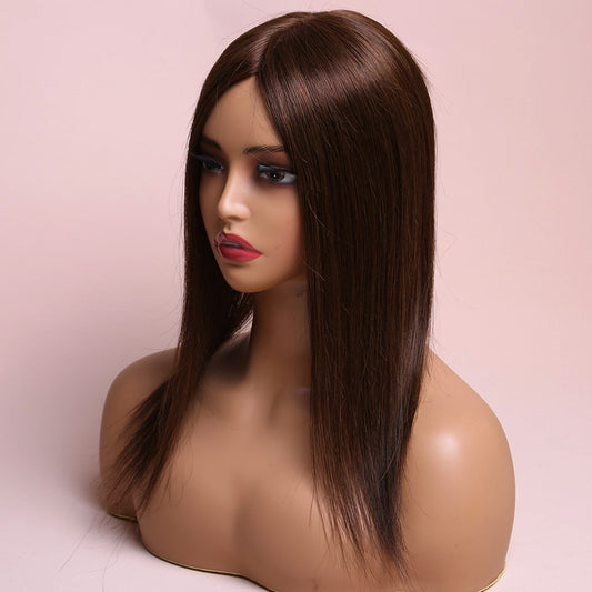 Realistic Brown Topper Hair Human Hairpiece For Women Hair Loss