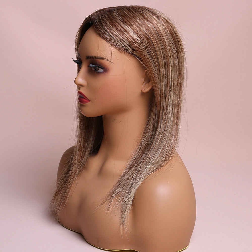 Highlight Topper Hair Human Hairpiece For Women Hair Loss