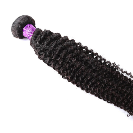 Human Hair Weave Kinky Curly Hair Weft 1 Bundle