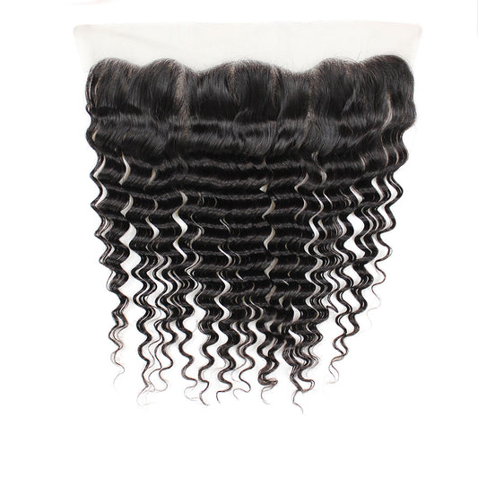 Deep wave human hair lace frontal