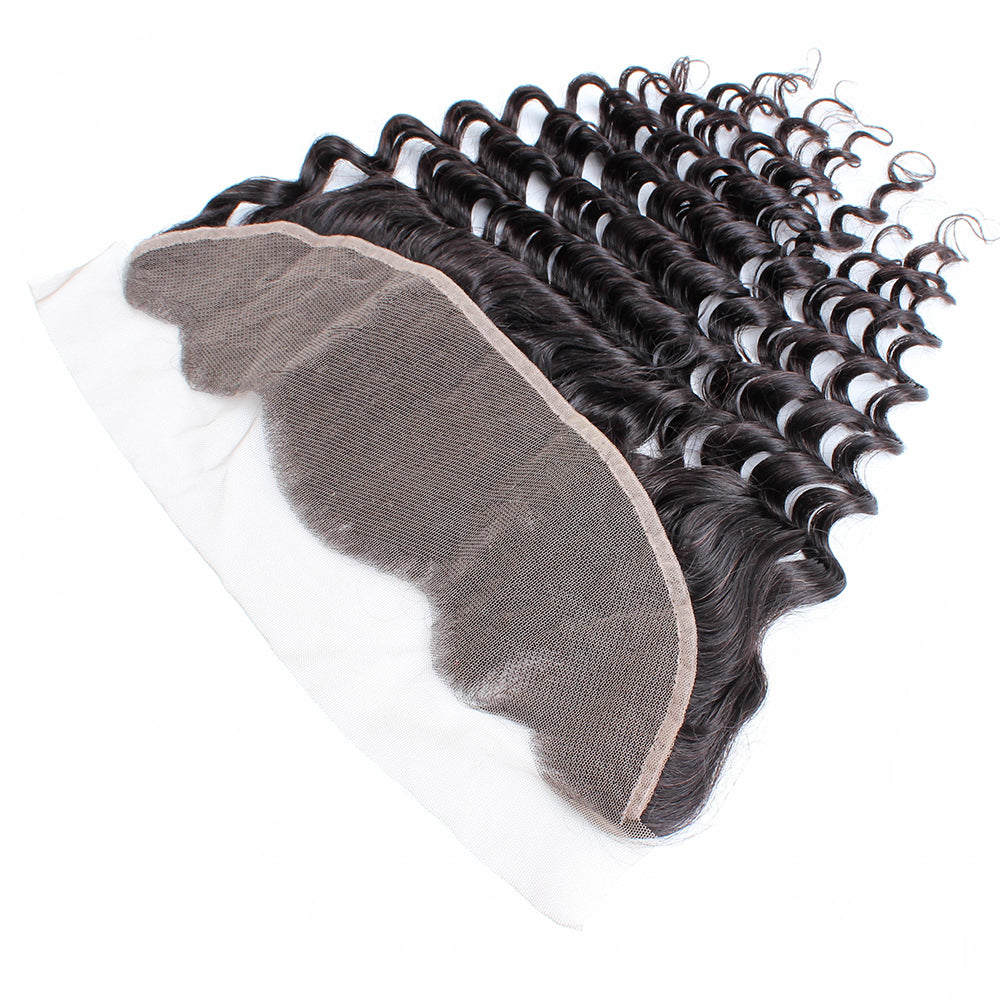 Deep wave human hair 13x4 lace frontal