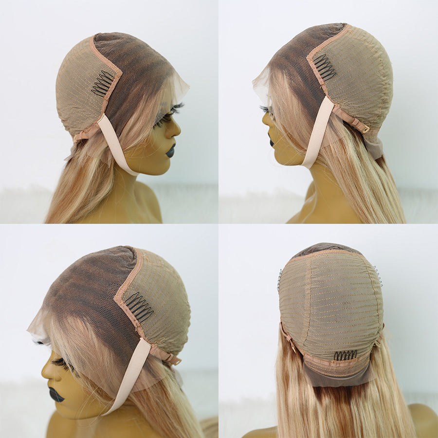 blonde highlight wig cap construction