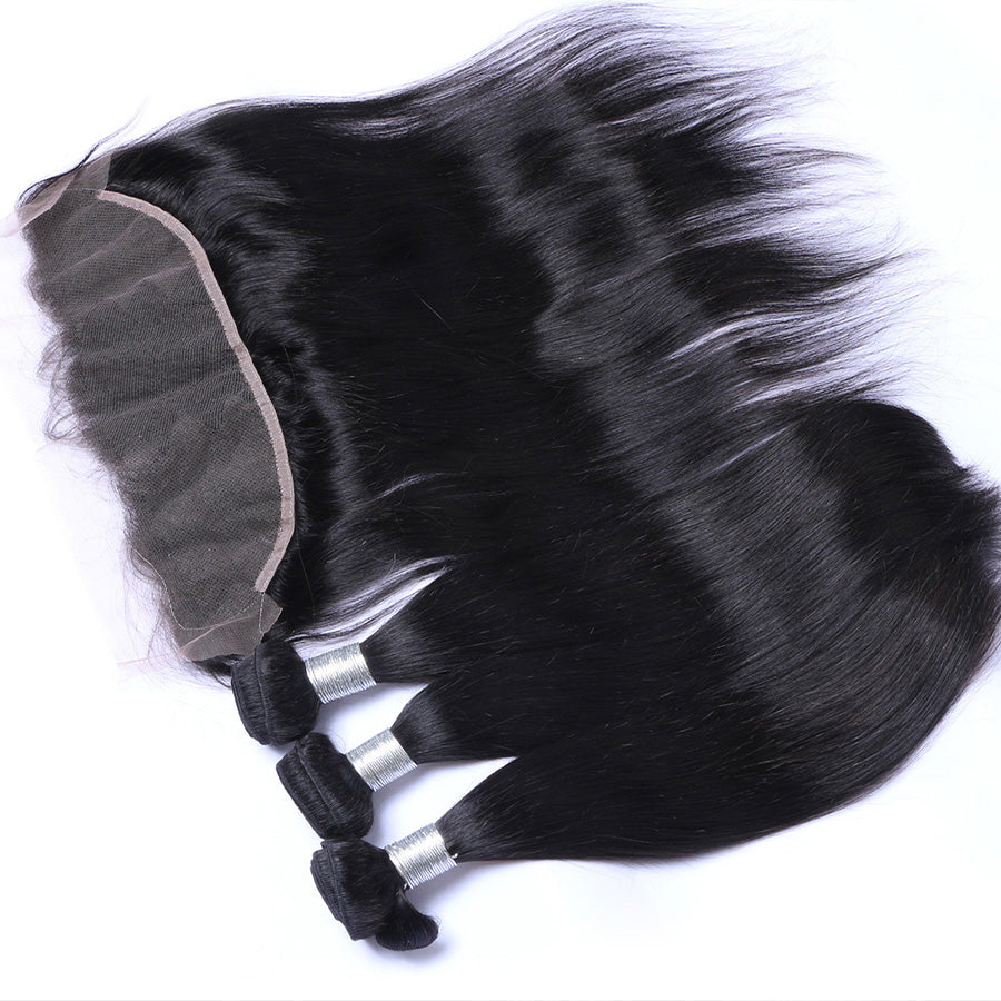 natural hair lace frontal with hair bundles