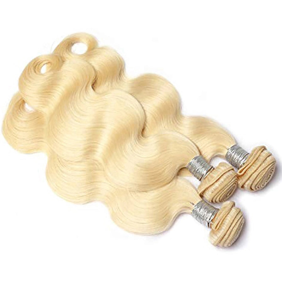 3 bundles of 613 blonde human hair wefts