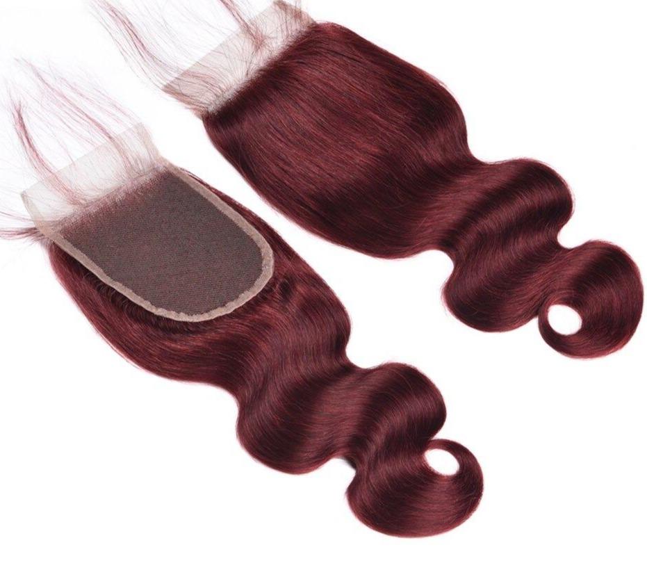 dark burgundy lace closure