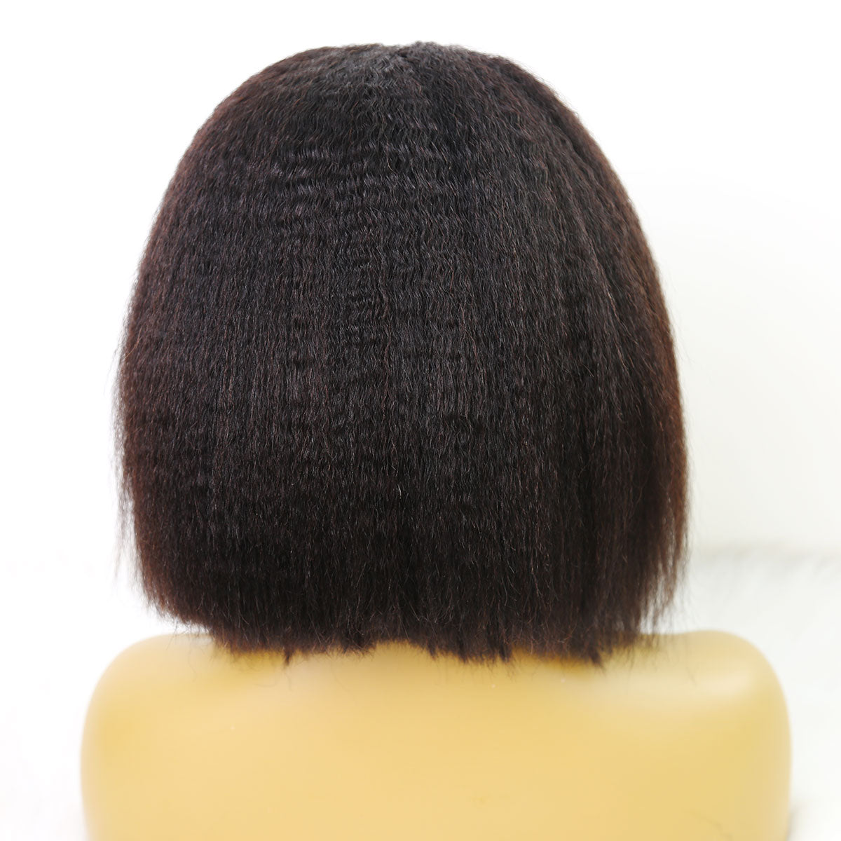 kinky straight human hair wig