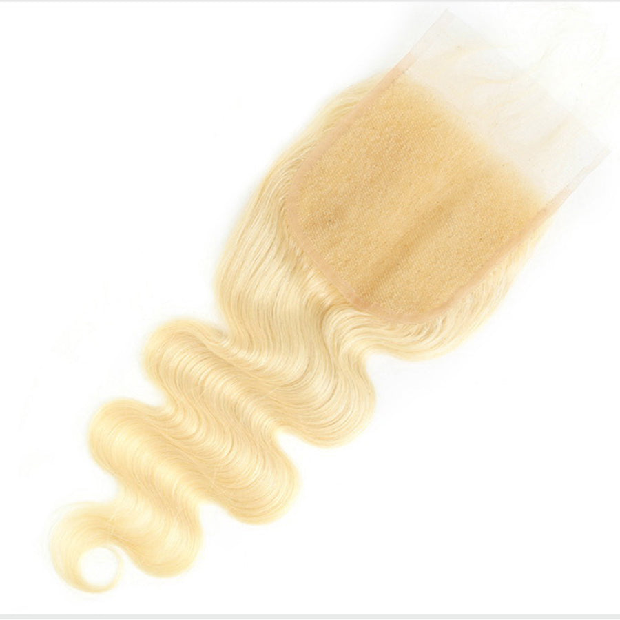 blonde human hair lace closure