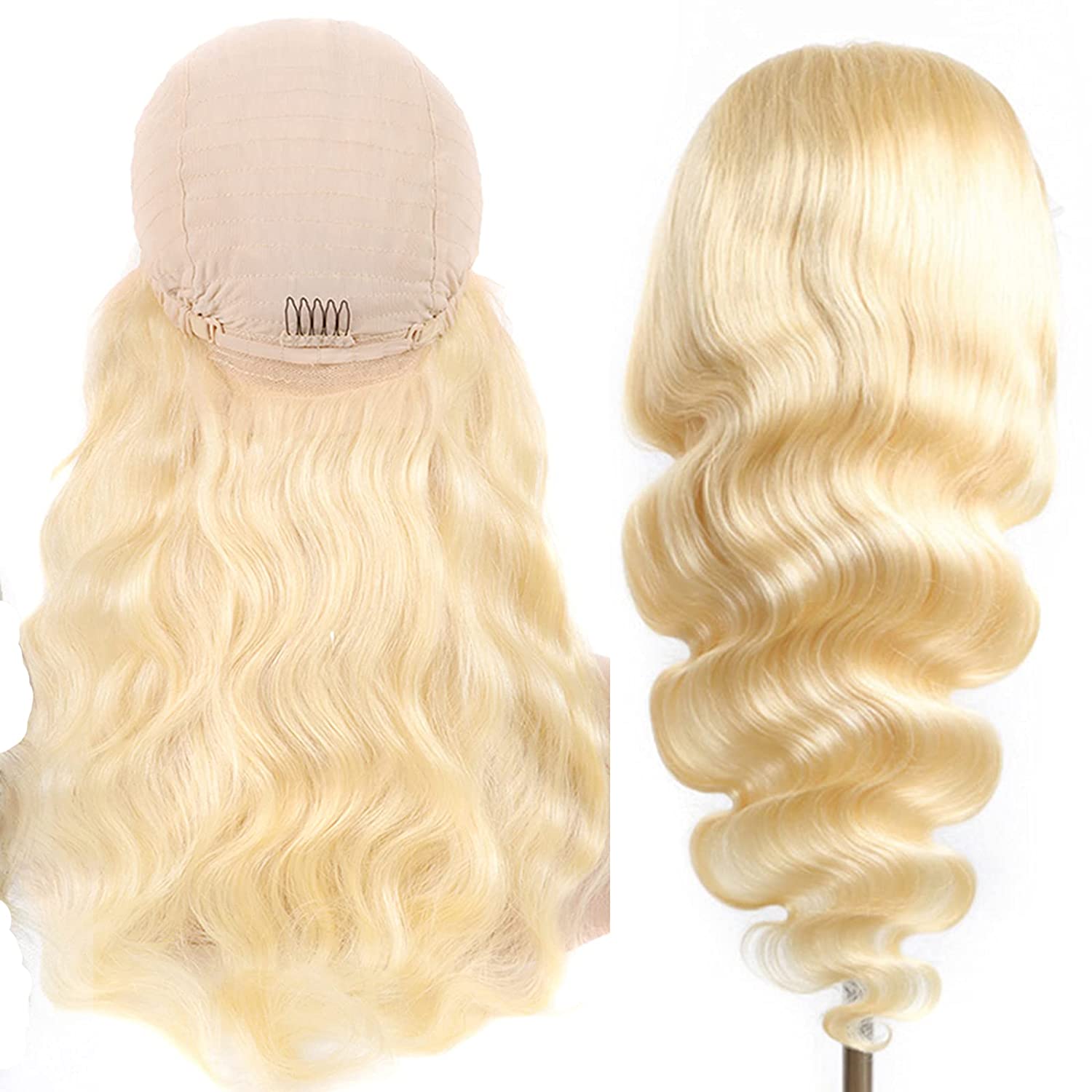 Wavy blonde remy hair wig