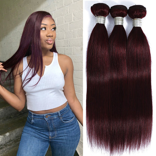 99J Dark Burgundy Human Hair Weave Bundles