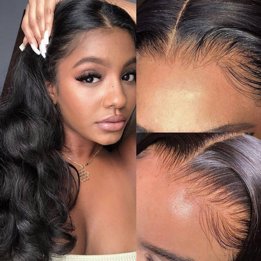 HD lace wig body wave human hair melt hairline