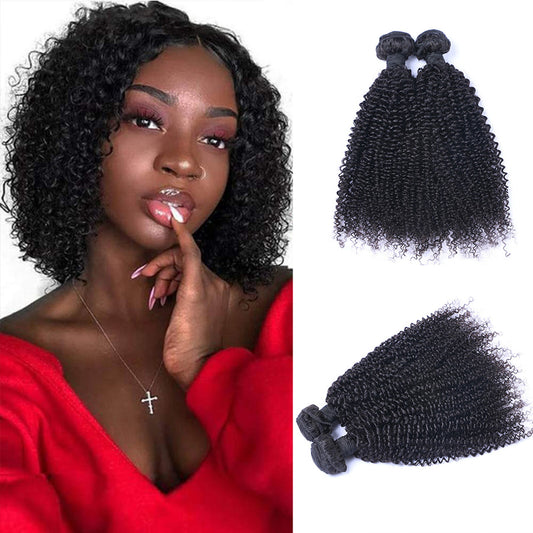 Kinky curly human hair bundles