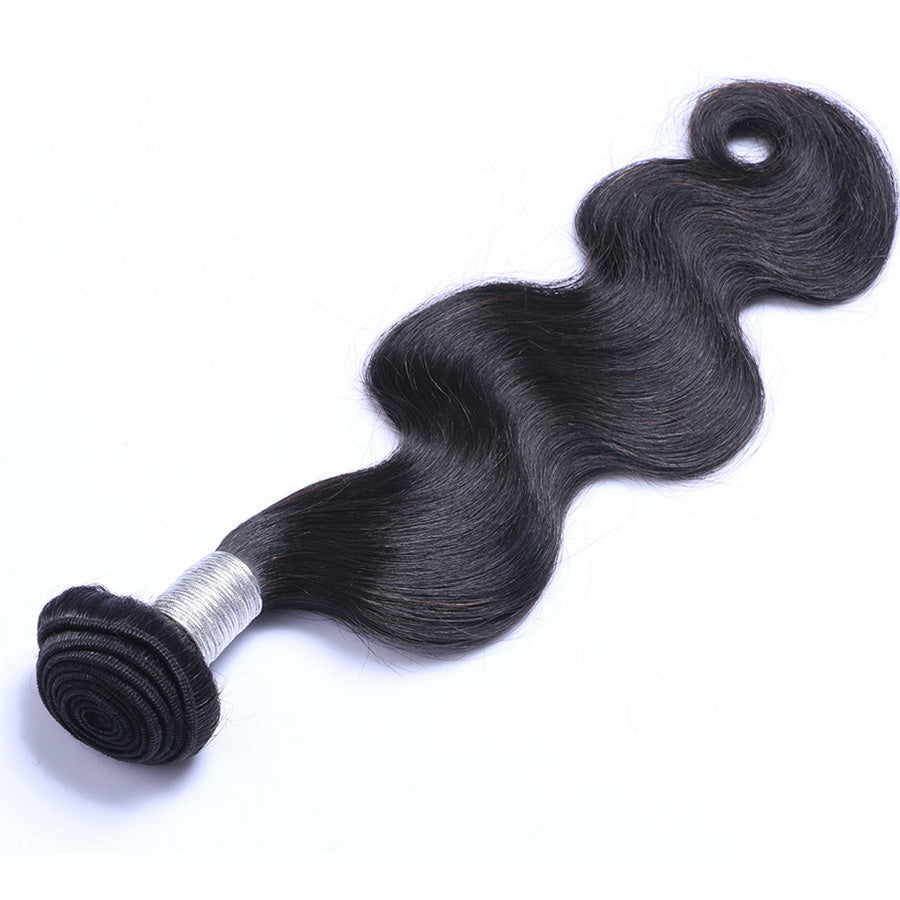 Black human hair weave body wave