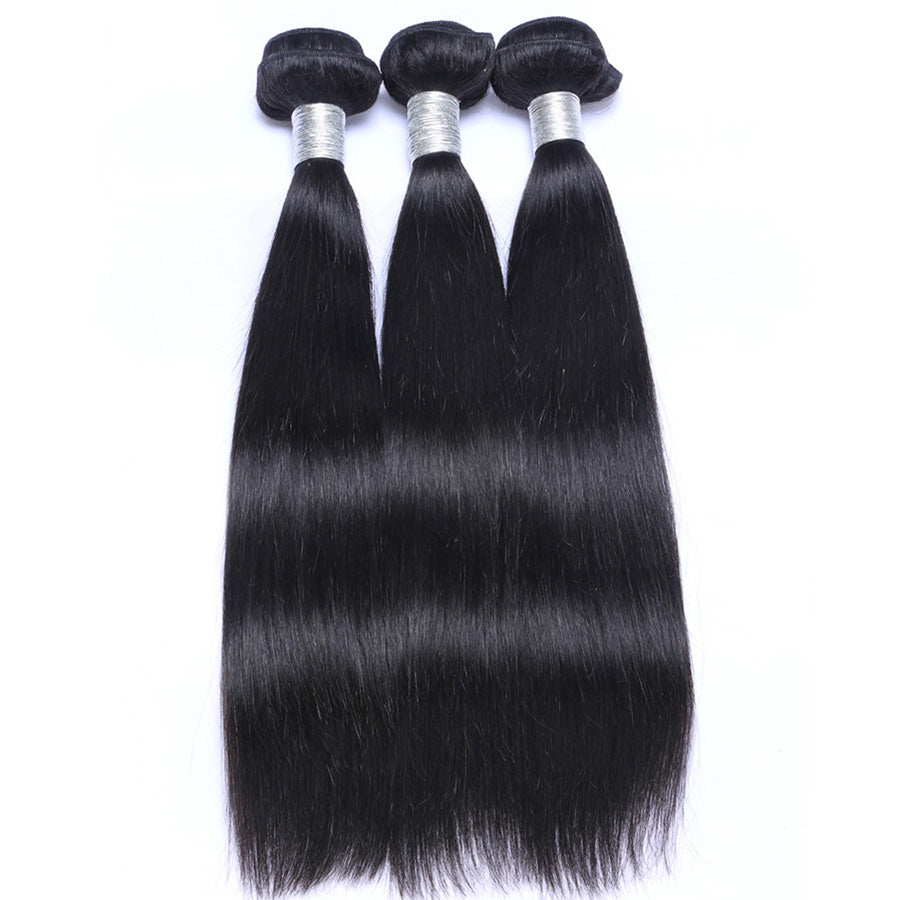 Black bundles human hair weave