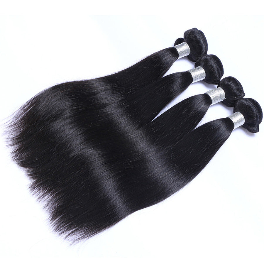 Black human hair weaves