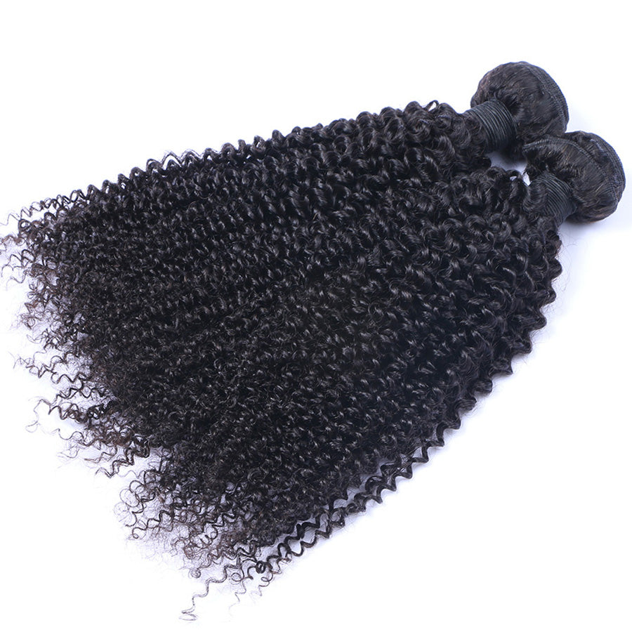 Kinky curly human hair weaves